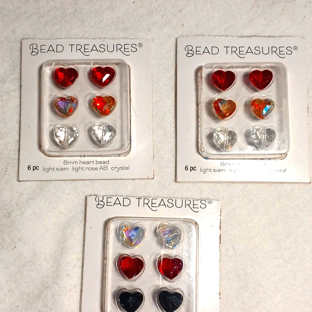 Heart beads for jewelry making